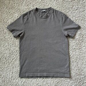 Zara Women's Heavy Cotton T-Shirt Dark Gray Sz S